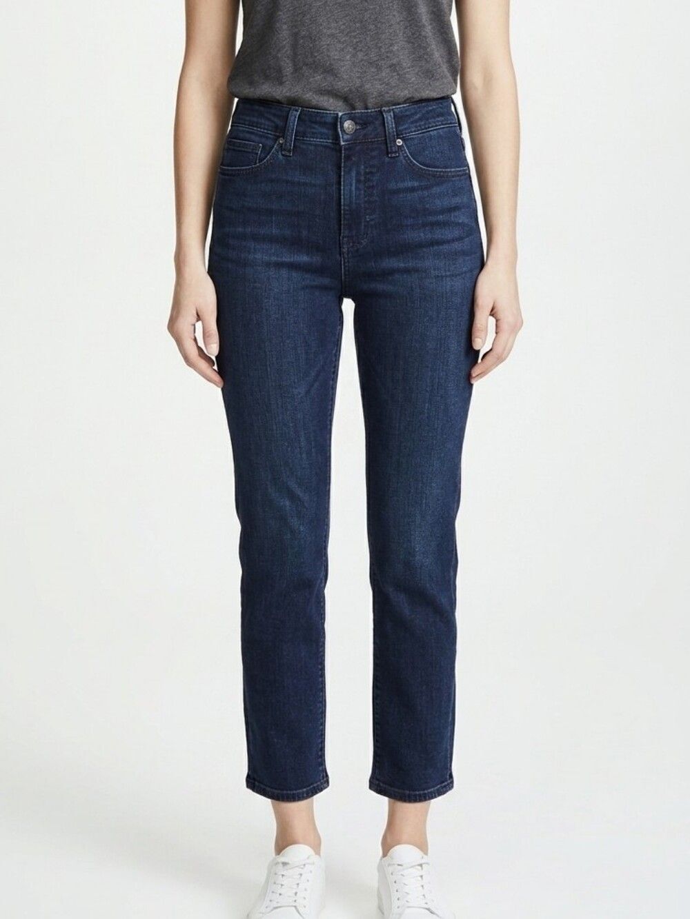 NYDJ Curves 360 Slim Straight Leg Dark Wash Stretch Jeans Denim Size 6
